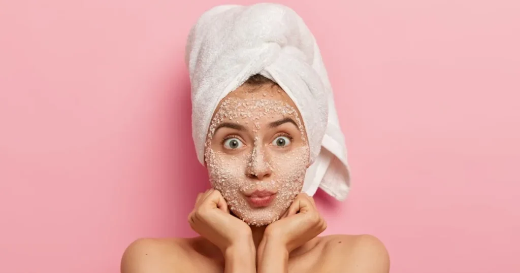 Woman with a SaltFacial on her face in Idaho Falls, ID